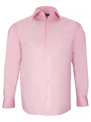 Chemise homme grande taille classique coupe droite CALISSI Doublissimo Rose , 49,50 4XL