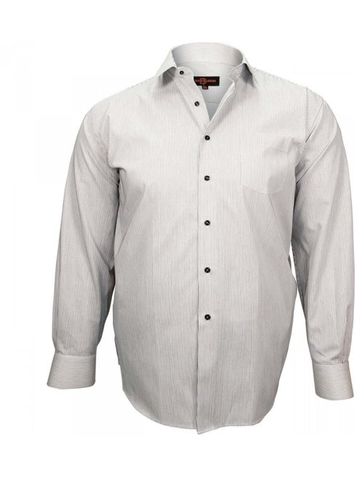 Chemise homme grande taille classique coupe droite JOHN Doublissimo Blanc , 45,46 2XL - Kiabi