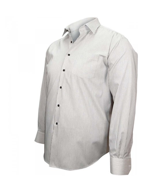 Chemise homme grande taille classique coupe droite JOHN Doublissimo Bleu , 45,46 2XL - Kiabi