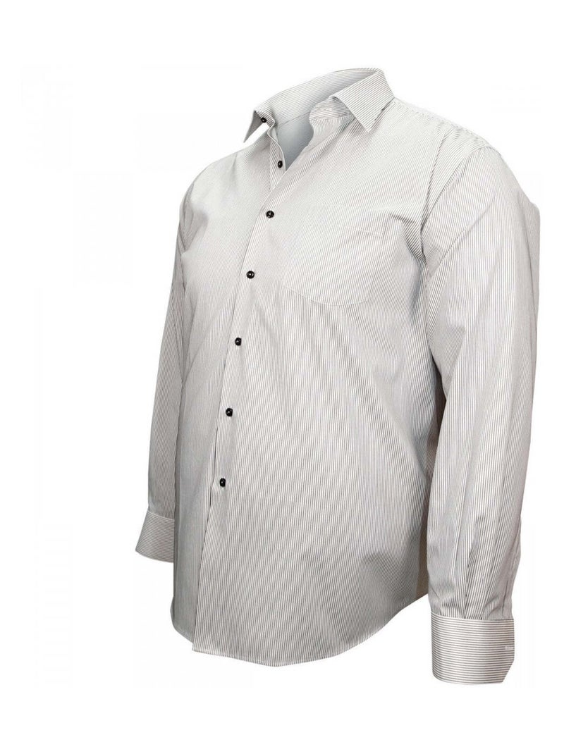 Chemise homme grande taille classique coupe droite JOHN Doublissimo Bleu - Kiabi