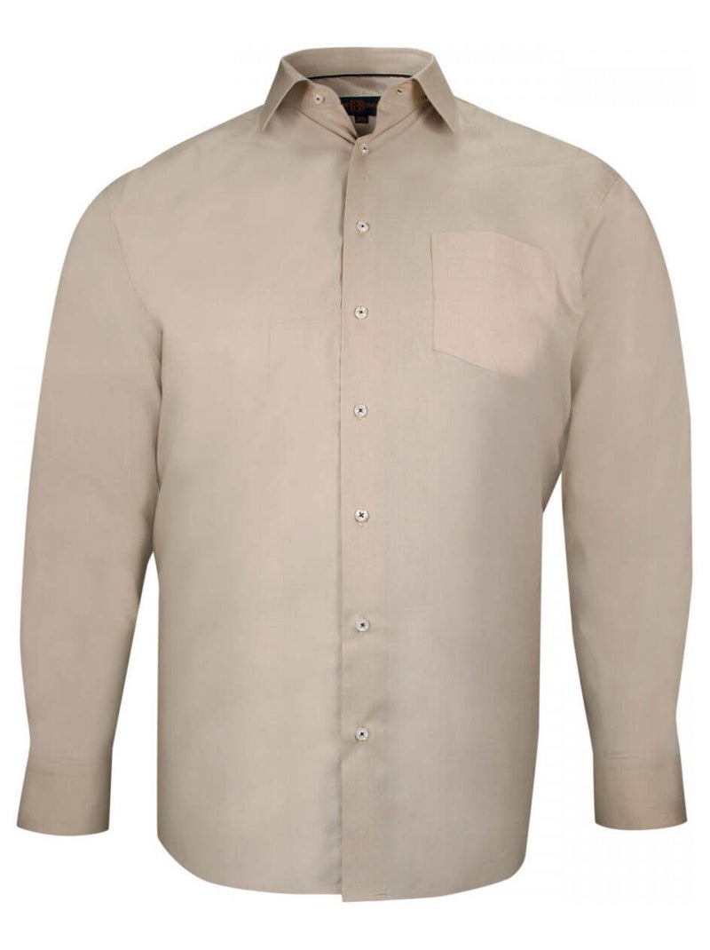Chemise homme grande taille classique coupe droite LAVORO Doublissimo Beige , 49,50 4XL Beige - Kiabi