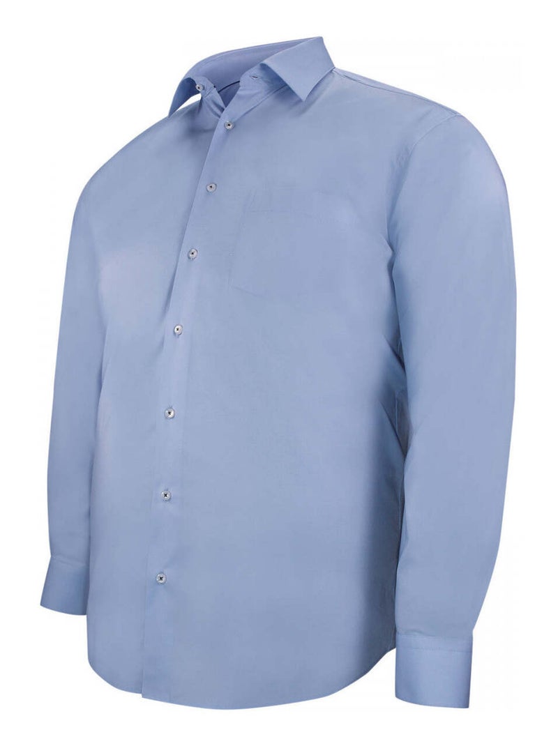Chemise homme grande taille classique coupe droite LAVORO Doublissimo Bleu , 49,50 4XL Bleu - Kiabi