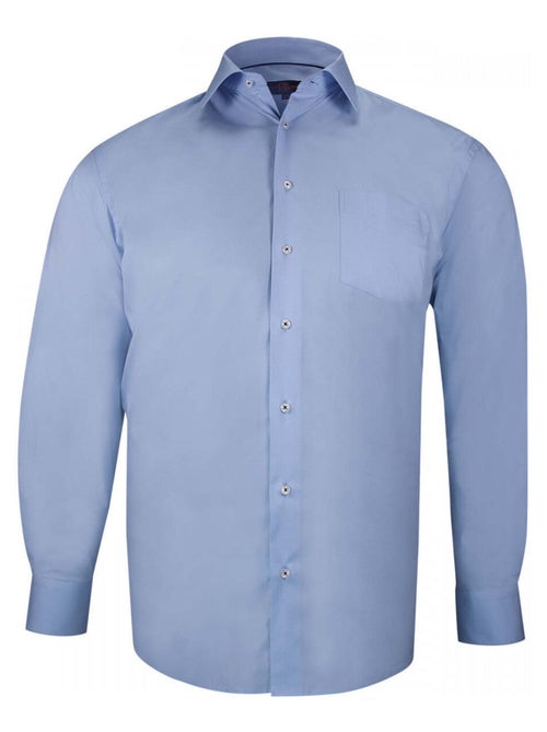 Chemise homme grande taille classique coupe droite LAVORO Doublissimo Noir , 49,50 4XL - Kiabi