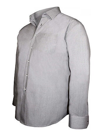 Chemise homme grande taille classique coupe droite SMART Doublissimo Noir , 45,46 2XL