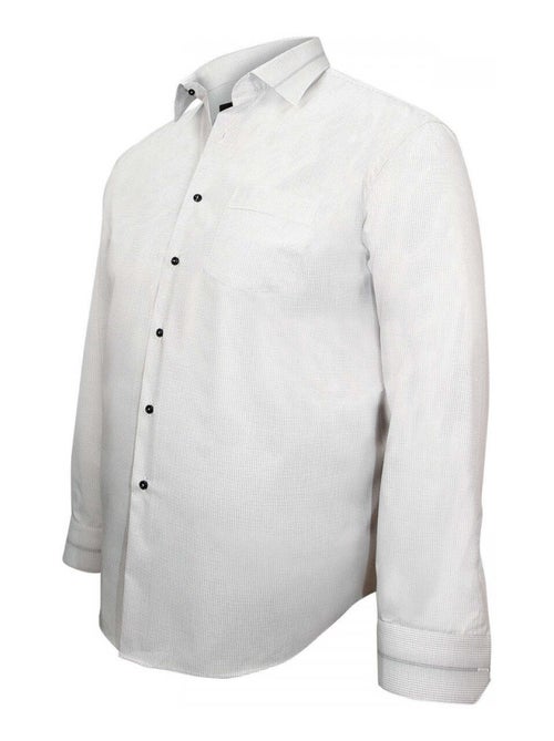 Chemise homme grande taille classique coupe droite SMART Doublissimo Blanc , 45,46 2XL - Kiabi