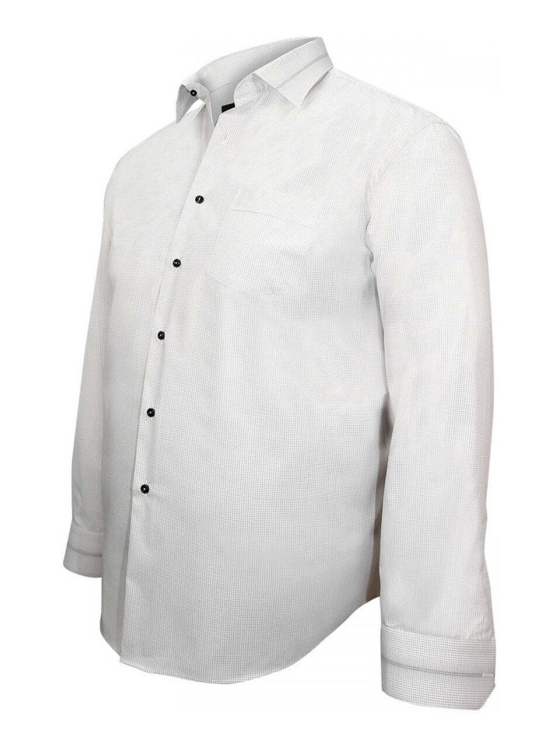 Chemise homme grande taille classique coupe droite SMART Doublissimo Blanc , 45,46 2XL Blanc - Kiabi