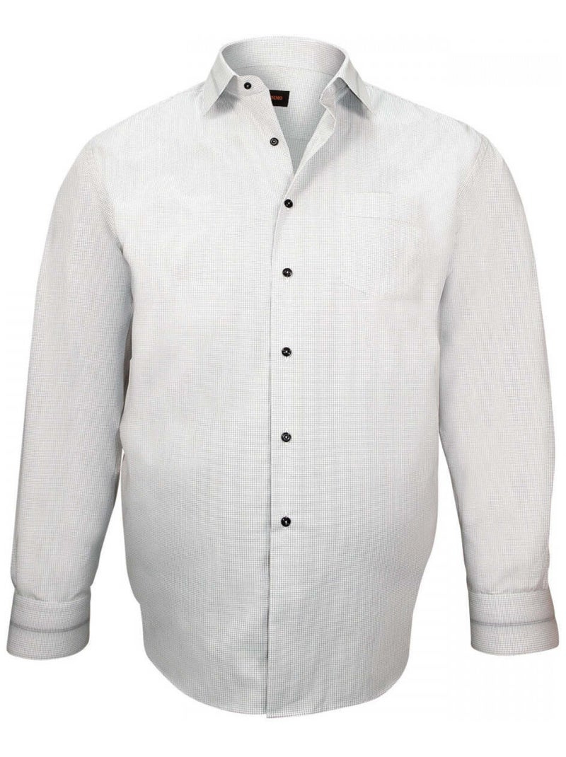 Chemise homme grande taille classique coupe droite SMART Doublissimo Blanc - Kiabi