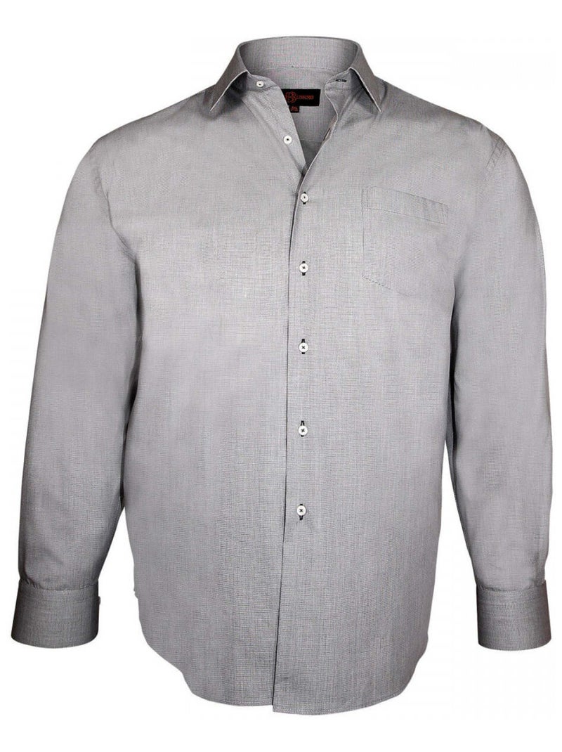 Chemise homme grande taille tissu uni coupe droite CLASSOPO Doublissimo