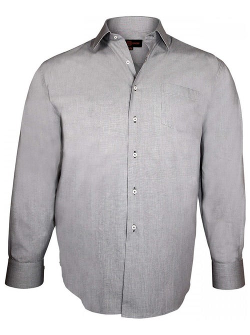 Chemise homme grande taille classique coupe droite SMART Doublissimo Noir , 45,46 2XL - Kiabi