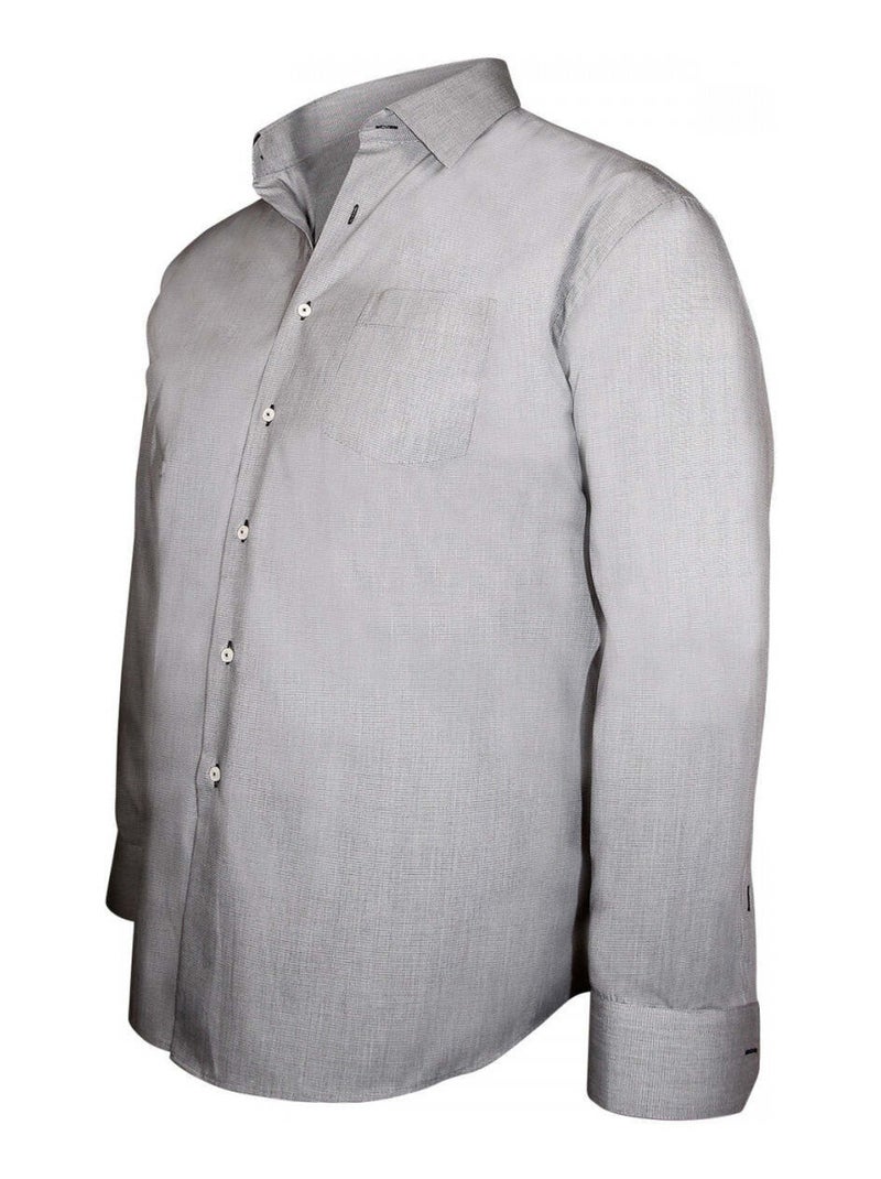 Chemise homme grande taille classique coupe droite SMART Doublissimo Noir , 45,46 2XL Noir - Kiabi