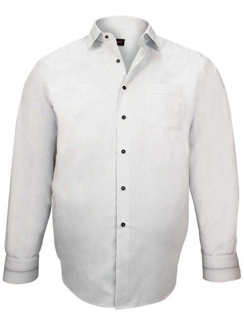 Chemise homme grande taille classique coupe droite SMART Doublissimo Noir , 45,46 2XL - Kiabi