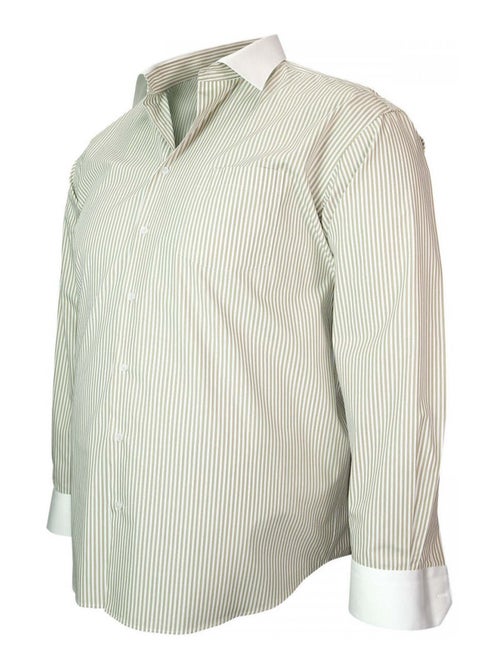 Chemise homme grande taille col blanc coupe droite SMART Doublissimo Beige , 45,46 2XL - Kiabi