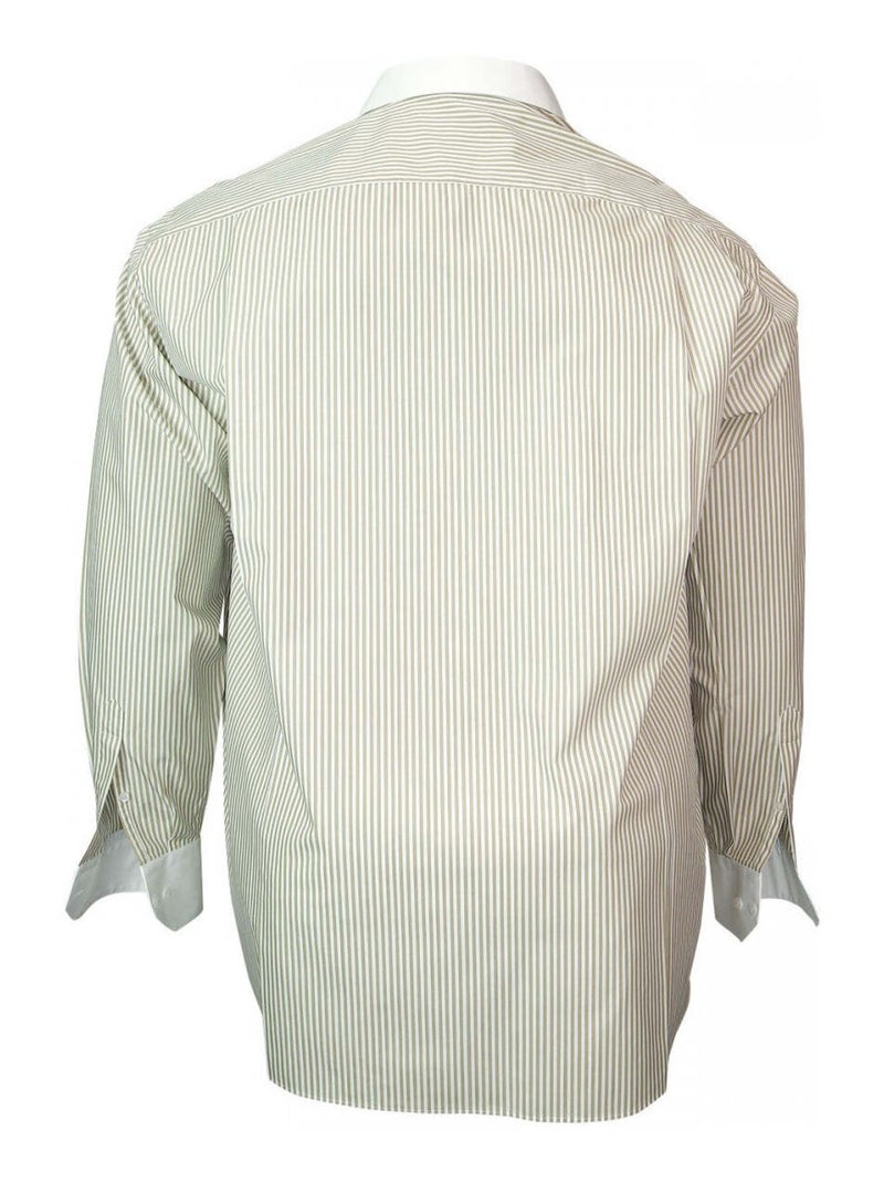 Chemise homme grande taille col blanc coupe droite SMART Doublissimo Beige - Kiabi
