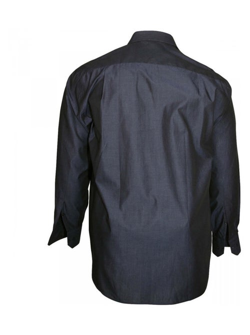 Chemise homme grande taille col italien coupe droite TRENDY Doublissimo Marron , 45,46 2XL - Kiabi