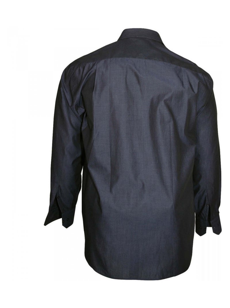 Chemise homme grande taille col italien coupe droite TRENDY Doublissimo Marron , 45,46 2XL Marron - Kiabi