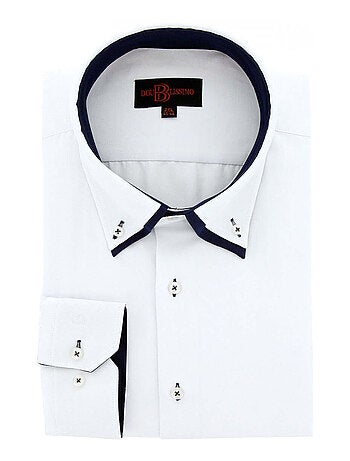 Chemise homme grande taille double col coupe droite DOBLO Doublissimo