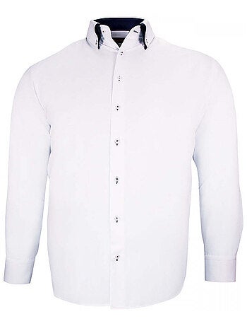 Chemise homme grande taille double col coupe droite DOBLO Doublissimo