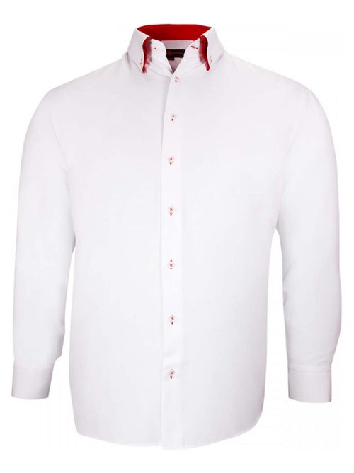 Chemise homme grande taille double col coupe droite DOBLO Doublissimo - Kiabi Chemise homme grande taille double col coupe droite DOBLO Doublissimo - Kiabi