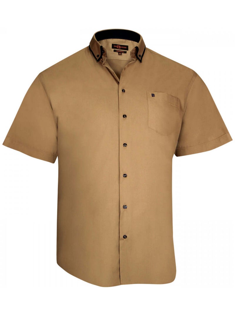 Chemise homme grande taille double col coupe droite LAGOS Doublissimo Bleu , 47,48 3XL Bleu - Kiabi