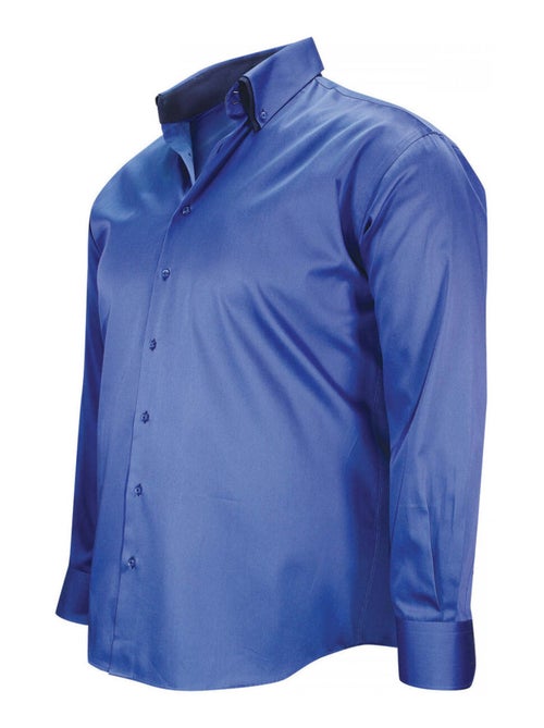 Chemise homme grande taille double col coupe droite TASCOLI Doublissimo Bleu , 47,48 3XL - Kiabi