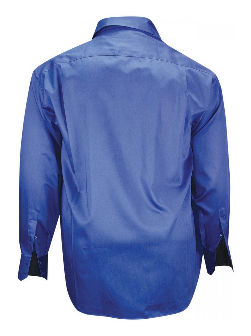 Chemise homme grande taille double col coupe droite TASCOLI Doublissimo Bleu , 47,48 3XL Bleu - Kiabi