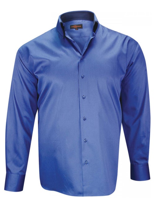 Chemise homme grande taille double col coupe droite TASCOLI Doublissimo Bleu clair , 45,46 2XL - Kiabi