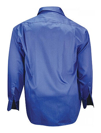 Chemise homme grande taille double col coupe droite TASCOLI Doublissimo Bleu , 45,46 2XL