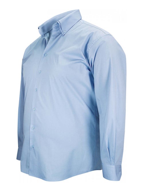 Chemise homme grande taille double col coupe droite VESUVIO Doublissimo Bleu clair , 45,46 2XL - Kiabi