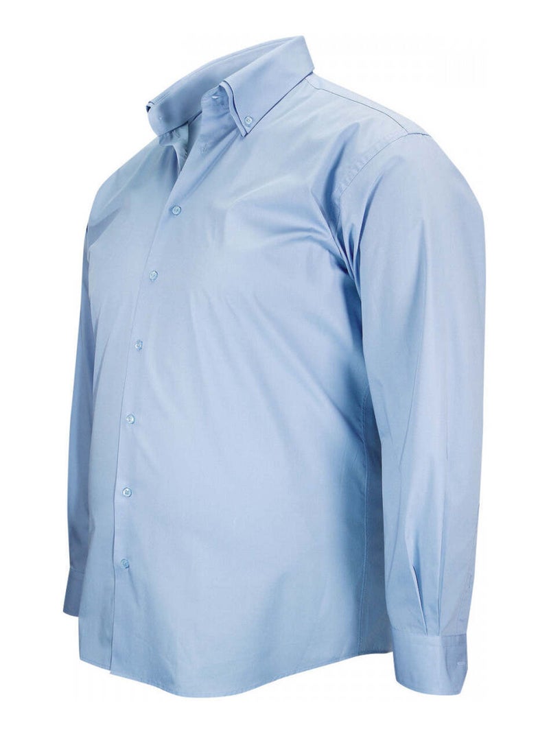 Chemise homme grande taille double col coupe droite VESUVIO Doublissimo Bleu clair , 45,46 2XL Bleu clair - Kiabi