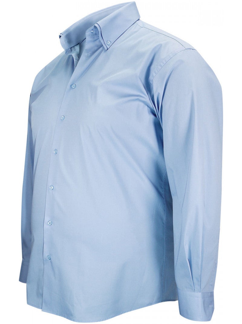 Chemise homme grande taille double col coupe droite VESUVIO Doublissimo Bleu clair , 53,54 6XL Bleu clair - Kiabi