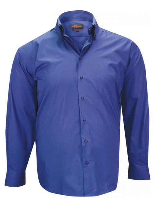 Chemise homme grande taille double col coupe droite VESUVIO Doublissimo Marron , 45,46 2XL - Kiabi