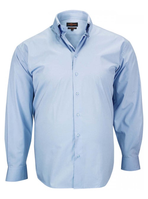 Chemise homme grande taille double col coupe droite VESUVIO Doublissimo Noir , 45,46 2XL - Kiabi