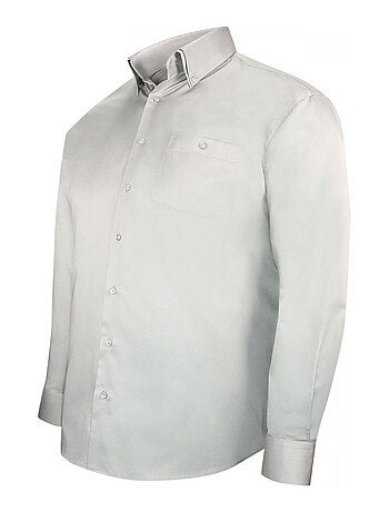 Chemise homme grande taille double col repassage facile coupe droite COLBUNI Doublissimo