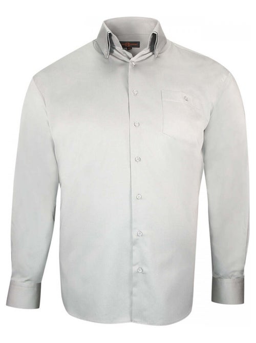 Chemise homme grande taille double col repassage facile coupe droite COLBUNI Doublissimo - Kiabi Chemise homme grande taille double col repassage facile coupe droite COLBUNI Doublissimo - Kiabi