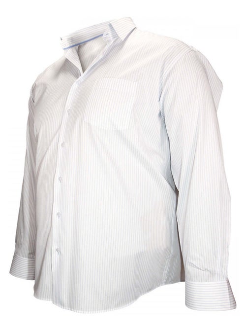 Chemise homme grande taille double fil 120,2 coupe droite BRISTOL Doublissimo Bleu , 45,46 2XL - Kiabi