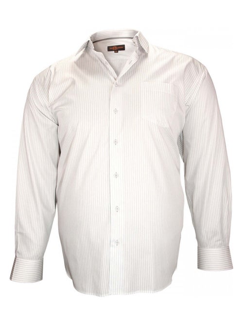 Chemise homme grande taille double fil 120,2 coupe droite BRISTOL Doublissimo Gris , 53,54 6XL - Kiabi