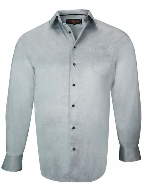 Chemise homme grande taille double fil coupe droite DIAGONAL Doublissimo - Kiabi