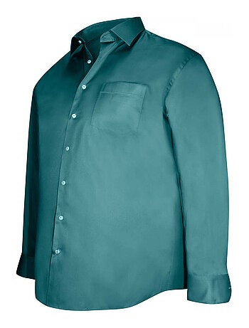 Chemise homme grande taille en coton coupe droite STANLEY Doublissimo Marron , 45,46 2XL