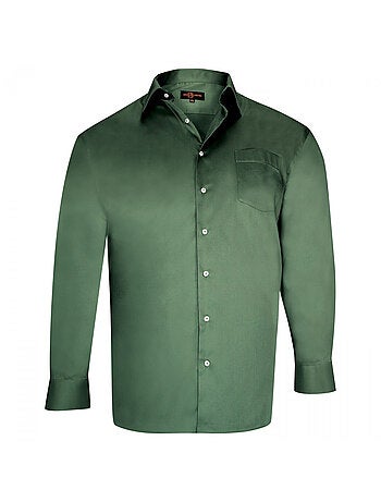 Chemise homme grande taille en coton coupe droite STANLEY Doublissimo Marron , 45,46 2XL