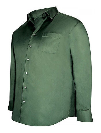 Chemise homme grande taille en coton coupe droite STANLEY Doublissimo Marron , 45,46 2XL