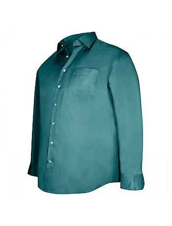 Chemise homme grande taille en coton coupe droite STANLEY Doublissimo Marron , 45,46 2XL