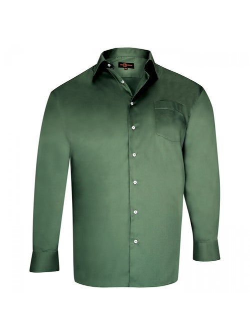 Chemise homme grande taille en coton coupe droite STANLEY Doublissimo Vert , 53,54 6XL - Kiabi