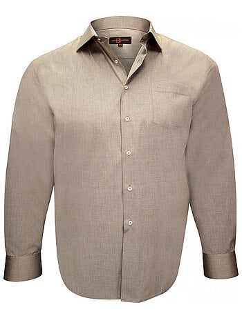 Chemise homme grande taille fil à fil coupe droite DANDY Doublissimo Bleu marine , 45,46 2XL