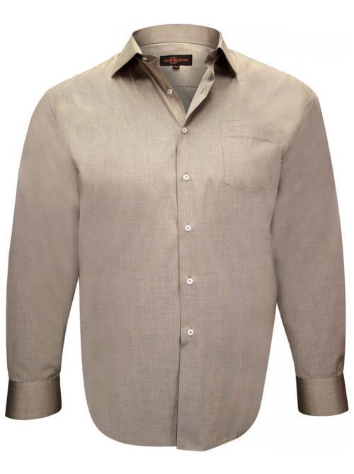 Chemise homme grande taille fil à fil coupe droite DANDY Doublissimo Bleu indigo , 45,46 2XL - Kiabi