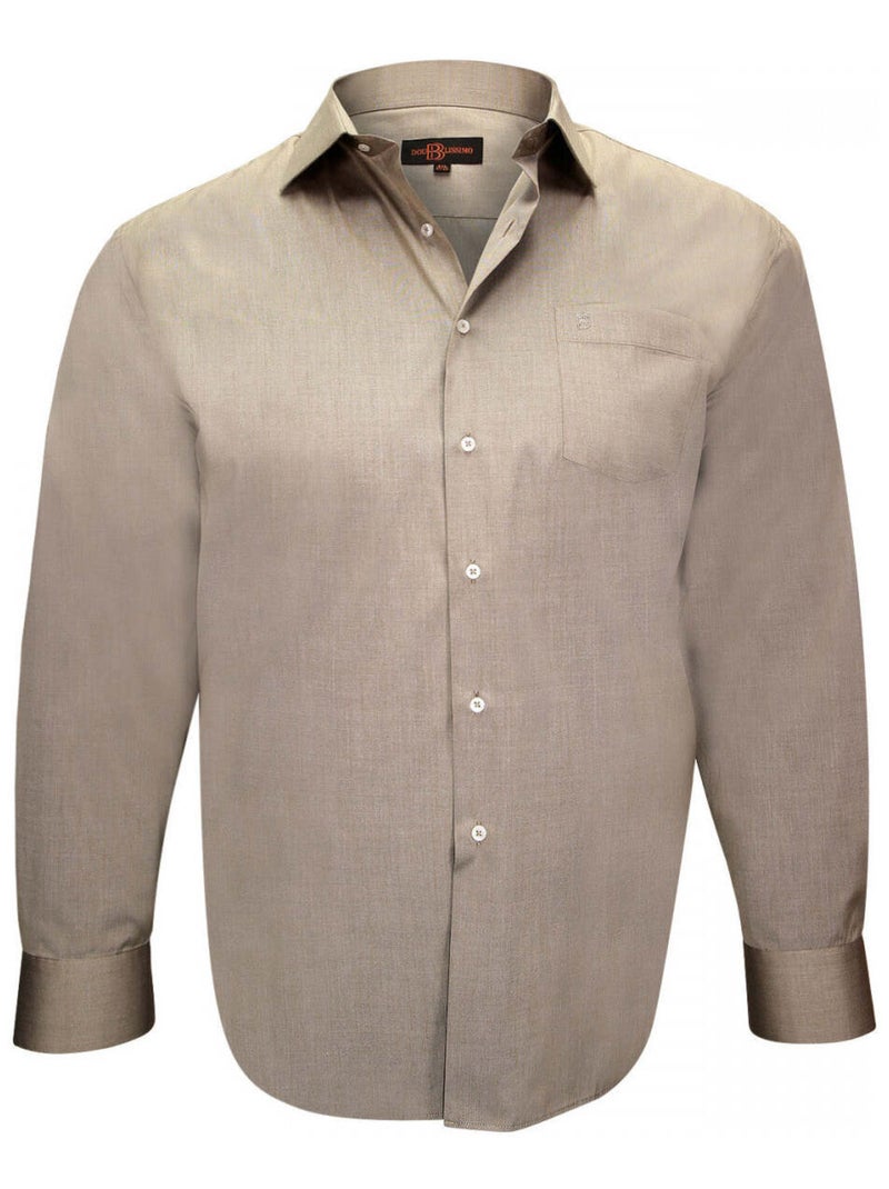 Chemise homme grande taille fil à fil coupe droite DANDY Doublissimo Indigo - Kiabi