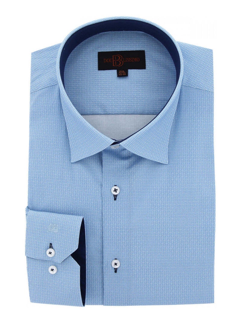 Chemise homme grande taille grande taille à tissu imprimé coupe droite NOTOBLU Doublissimo Bleu - Kiabi