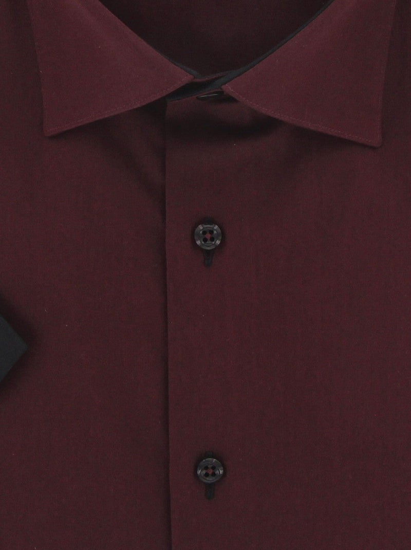 Chemise homme grande taille grande taille à tissu uni contrasté coupe droite ROSSONERO Doublissimo Rouge - Kiabi