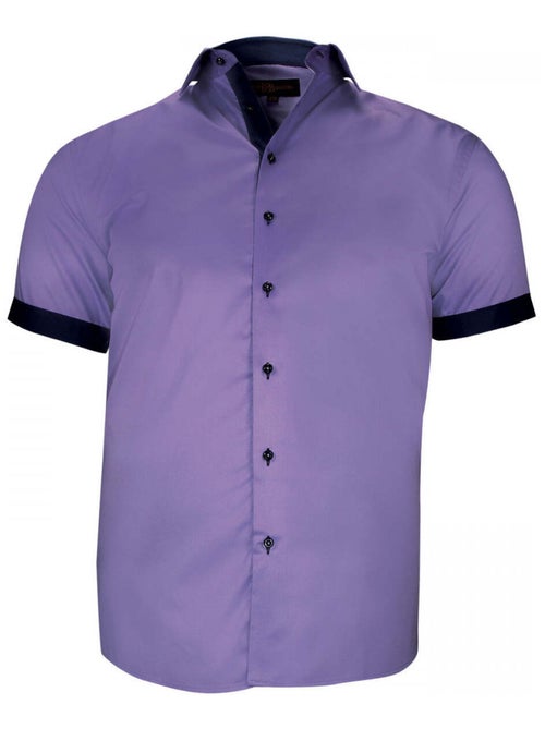 Chemise homme grande taille grande taille à tissu uni contrasté coupe droite VIOSSO Doublissimo - Kiabi Chemise homme grande taille grande taille à tissu uni contrasté coupe droite VIOSSO Doublissimo - Kiabi