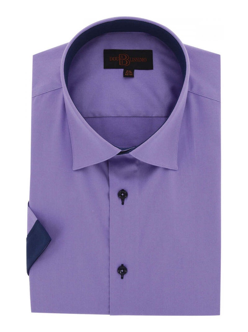 Chemise homme grande taille grande taille à tissu uni contrasté coupe droite VIOSSO Doublissimo Bordeaux - Kiabi