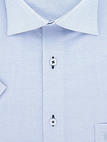 Chemise homme grande taille grande taille à tissu uni texturé coupe droite TONOTONA Doublissimo